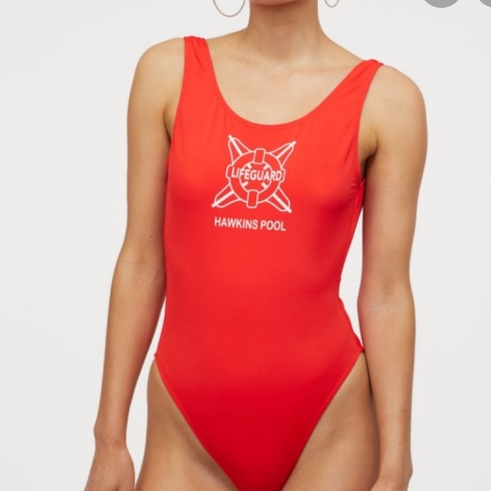 One Piece Swimsuit w/ Low-cut back